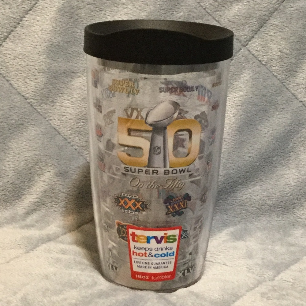 TERVIS 16 oz Tumbler Lid Super Bowl 50 IV NEW